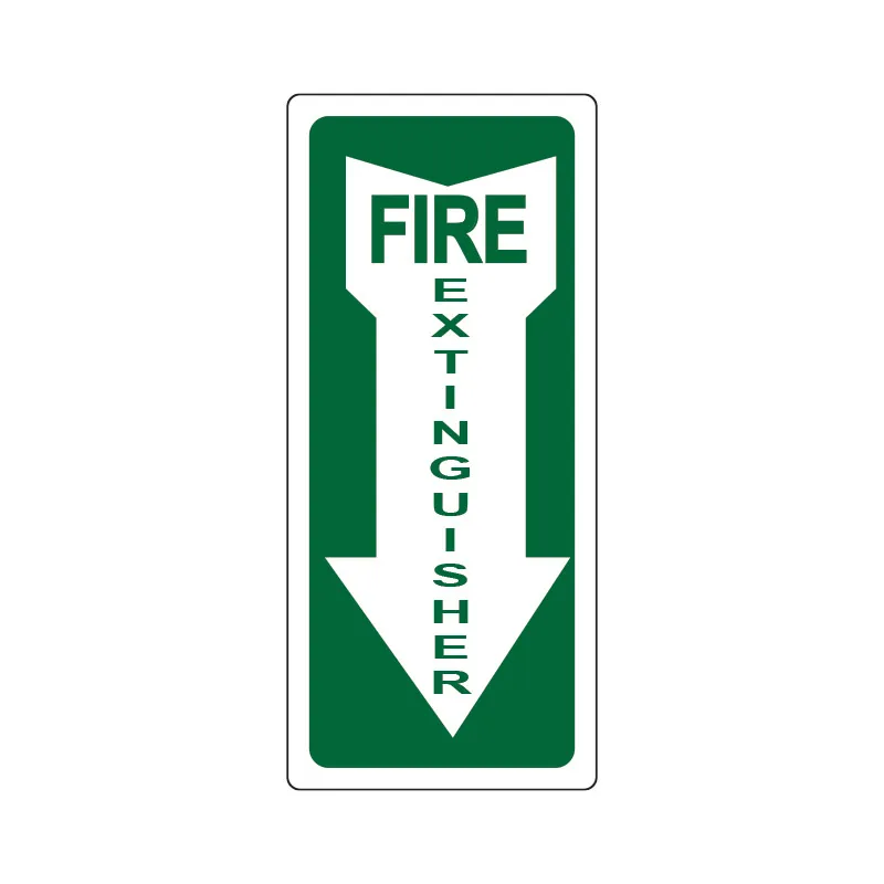 MMC SAFETY SIGNAGE LS-1607 YELLOW VINYL/PVC/ALLOY LUMINOUS FIRE EXTINGUISHER SIGN